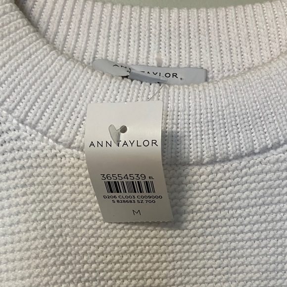 NWT Ann Taylor Cotton White Sleeveless Sweater - Picture 3 of 6
